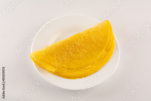 Crepioca - a Brazilian cassava pancake (tapioca). Healthy food made from cassava flour and eggs