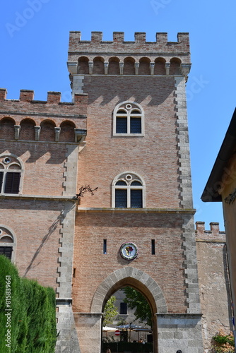 Wallpaper Mural Entrance and facade of the Bolgheri toll booth. Ancient castle that surrounds the town of Bolgheri. Torontodigital.ca