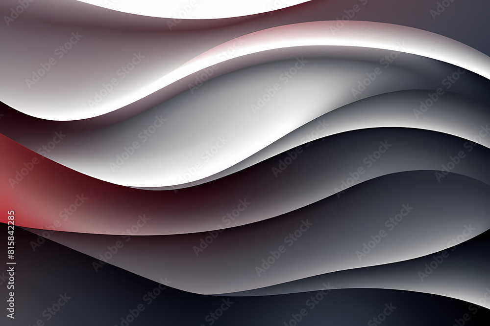 Obraz premium Silver background with gradient and modern abstract shapes.