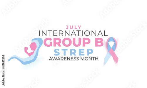 international group b strep awareness month. background, banner, card, poster, template. Vector illustration.