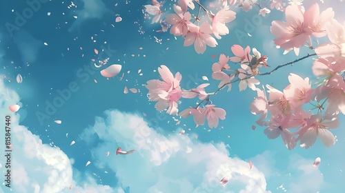 background with sakura flowers