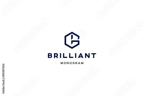 Template logo design solution with jewel and g and h monogram included