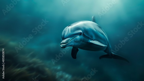 Dolphin in the water illustration  Beautiful  summer vibe  beach  ocean  sea  fish  background