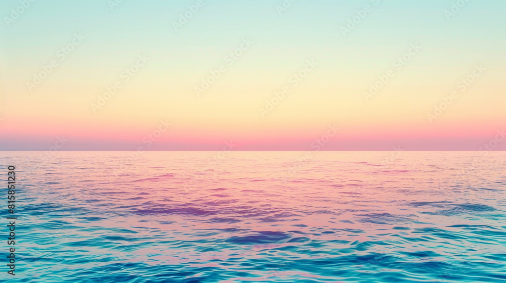 A serene gradient of pastel colors blending seamlessly into each other, reminiscent of a tranquil sunset over a calm ocean.