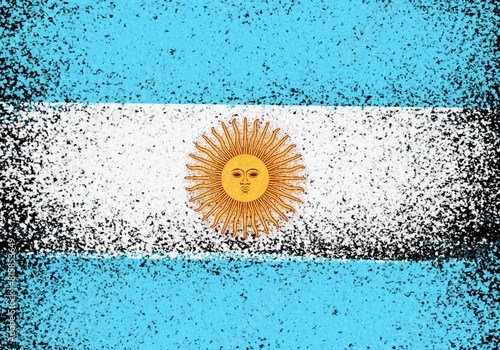 argentina flag with paint spray