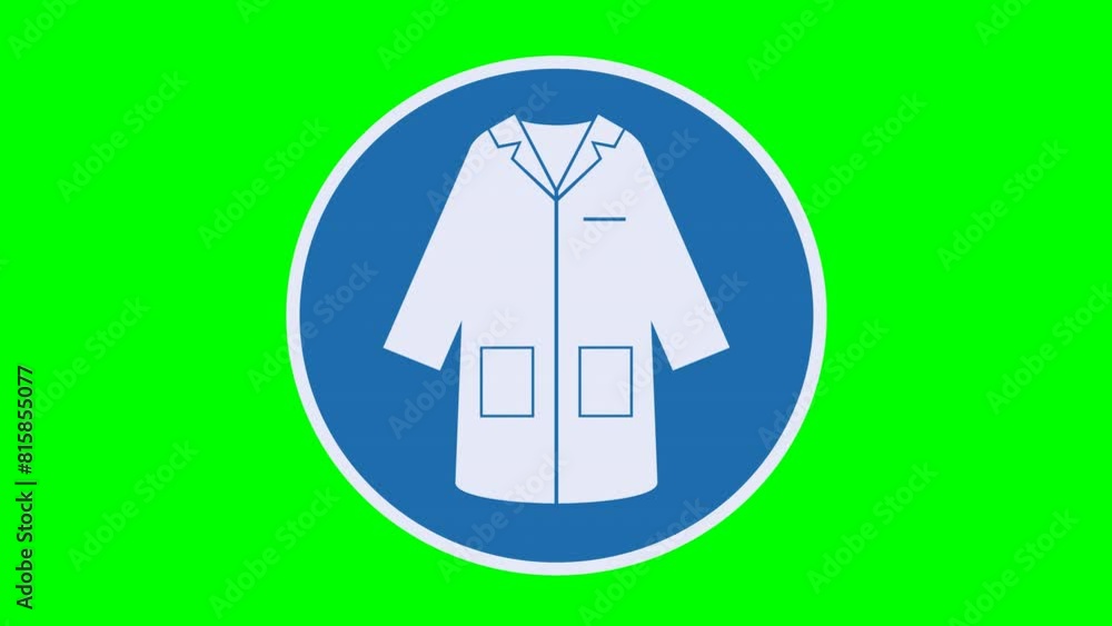 Appearance of a circular sign of obligation to wear a blouse on a green background, transparent background and alpha channel in a flat design style Appearance of a circular sign of obligation to wear a blouse on a green background, transparent background and alpha channel in a flat design style