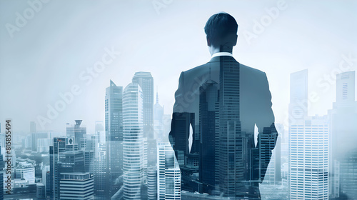 ambitious corporate professional in the city. composite image. copy space.