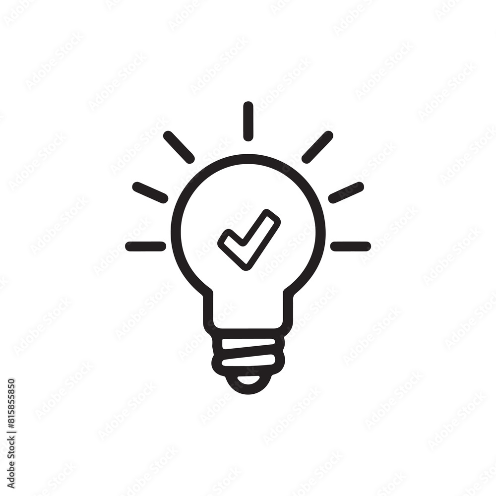 Idea bulb icon vector. A thin line sign. Isolated symbol illustration design. Idea bulb icon vector. A thin line sign. Isolated symbol illustration design.