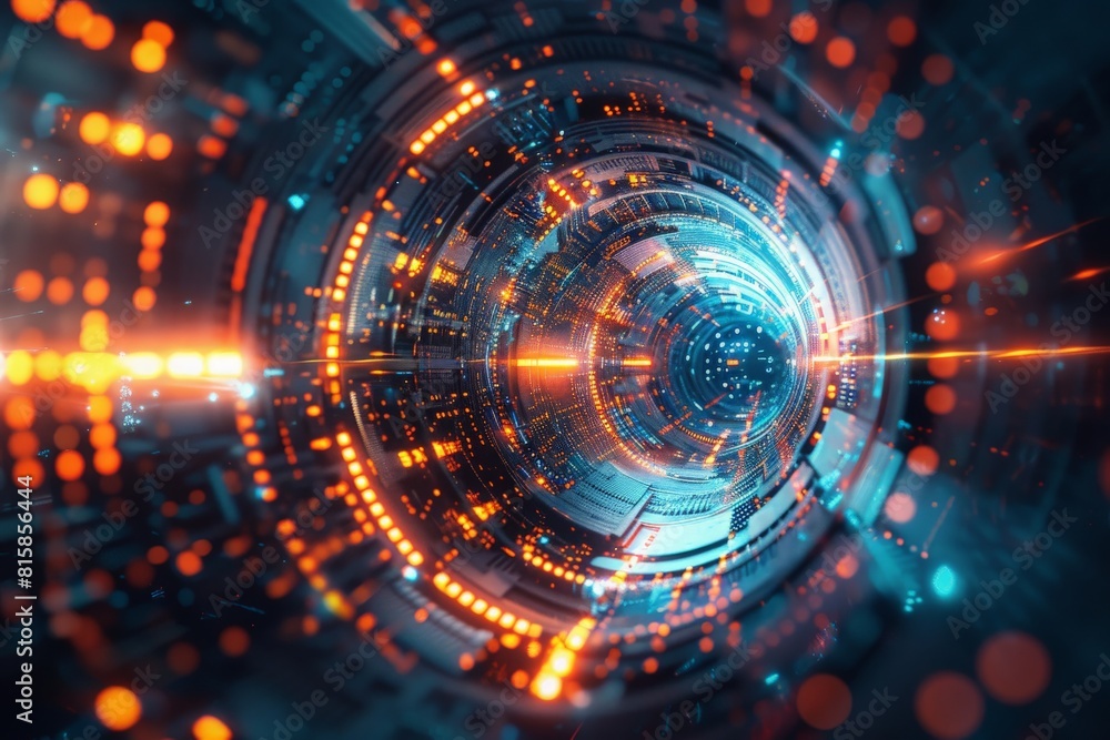 Futuristic Technology Innovation Background, Digitally Generated Image Futuristic Technology Innovation Background, Digitally Generated Image