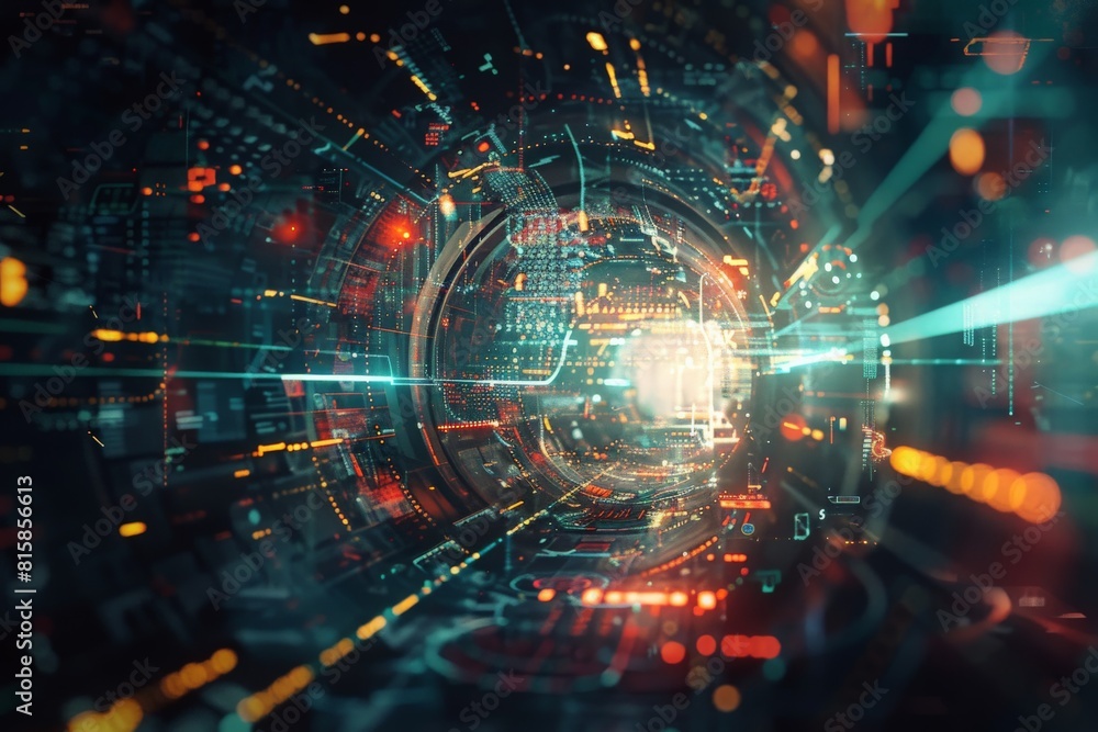 Futuristic Technology Innovation Background, Digitally Generated Image Futuristic Technology Innovation Background, Digitally Generated Image