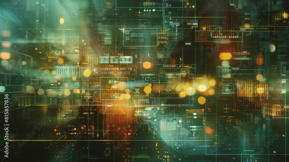 Futuristic Technology Interface Background Futuristic Technology Interface Background