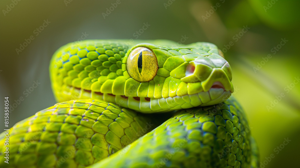 Obraz premium Welt Schlangen Tag internationaler Tag der Schlange am 16. Juli Schlange mit Schild blanko für Text isoliert Generative AI