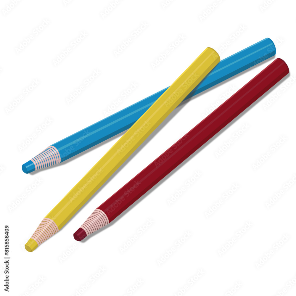colored pencils on white background colored pencils on white background