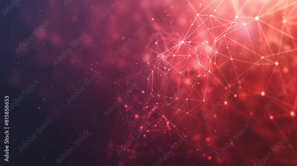 Fototapeta premium Red and Blue Geometric Background With Lines and Dots