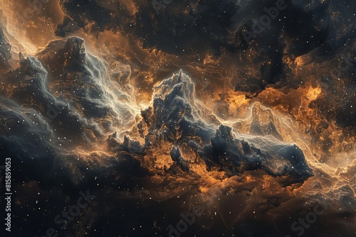 Distant nebula in far away galaxy photo