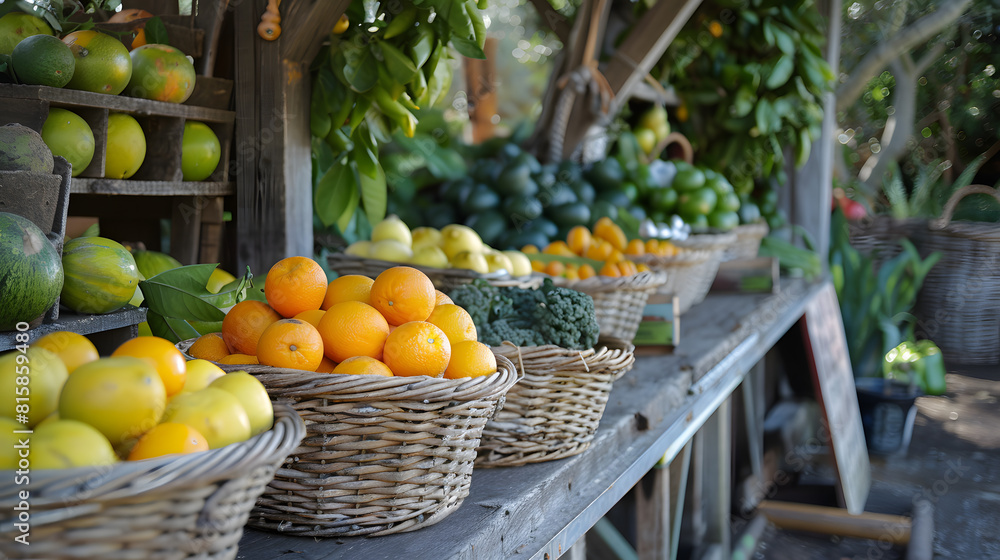 fruits and vegetables for use as illustrations in advertising materials. Generative AI Illustration fruits and vegetables for use as illustrations in advertising materials. Generative AI Illustration