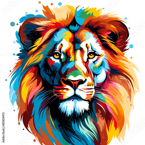 Lion full of colors