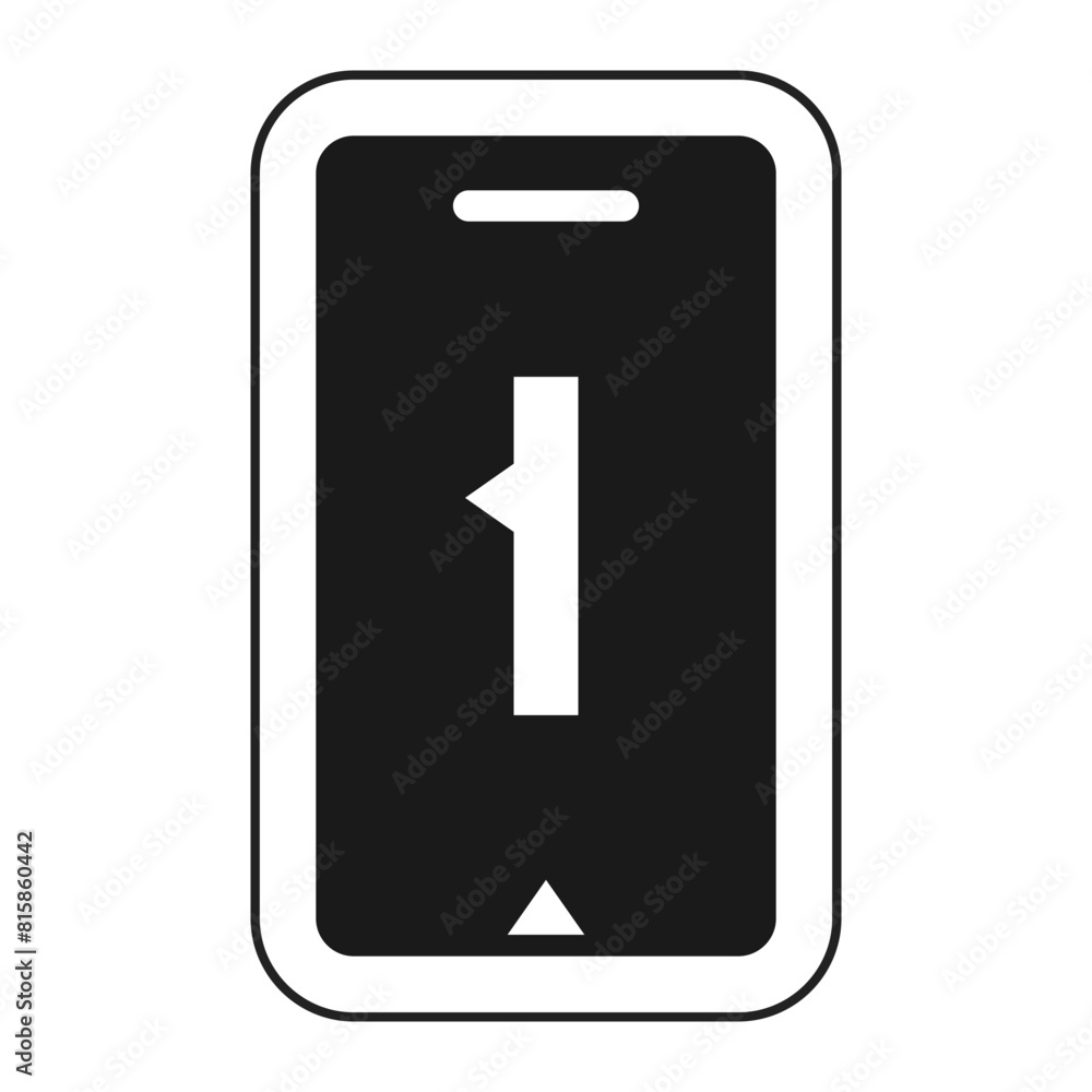smartphone icon with home screen display or wallpaper. vector illustration. Black and white smartphone icon with home screen display or wallpaper. vector illustration. Black and white