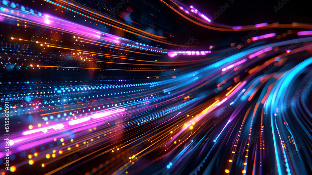 Abstract elegant background design with space for your text, Colorful curvy light trail isolated on black background, futuristic technology and innovation concept abstract background Abstract elegant background design with space for your text, Colorful curvy light trail isolated on black background, futuristic technology and innovation concept abstract background