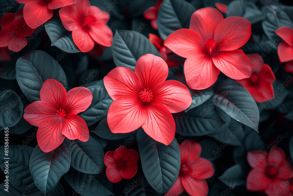 Close-Up of Red Flowering Plants Close-Up of Red Flowering Plants