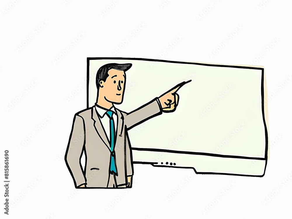 illustration of man teaching 