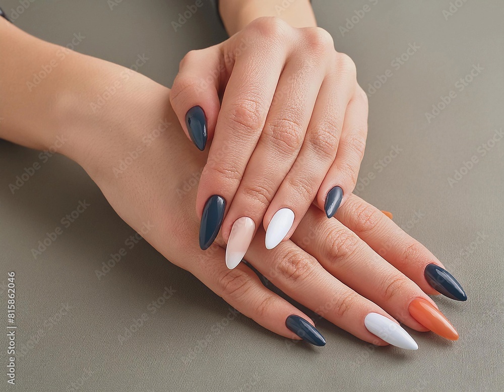 Elegant women with painted fingernails, nail design, women models, hands models Elegant women with painted fingernails, nail design, women models, hands models