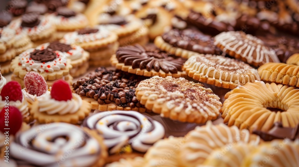 Assorted Variety of Cookies Arranged on Table