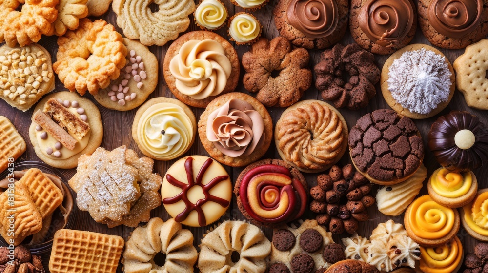 Assorted Array of Cookies on Table
