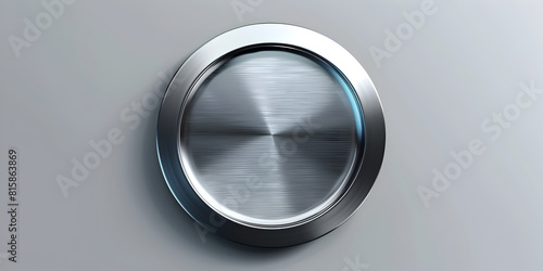 Technology volume button with metal texture — Vector
