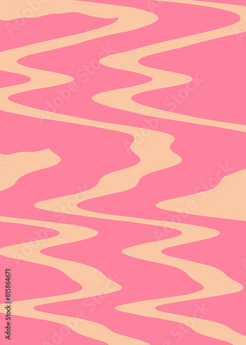 Pink and yellow abstract graphic background. Abstract poster
