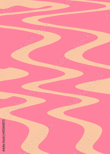 Pink and yellow abstract graphic background. Abstract poster