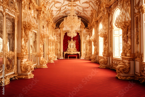 beautiful palace interior on background