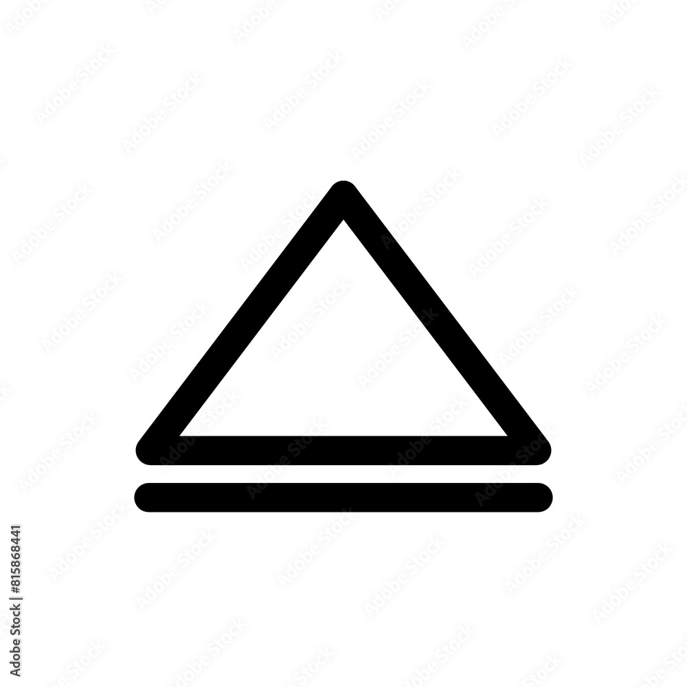 The eject icon is black and outline style The eject icon is black and outline style