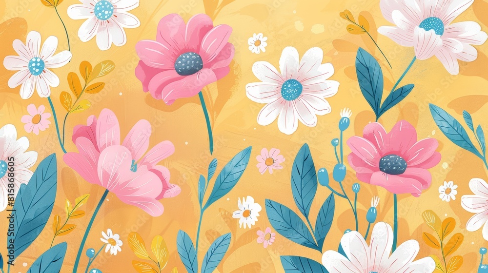 Vector illustrations of flower background Vector illustrations of flower background