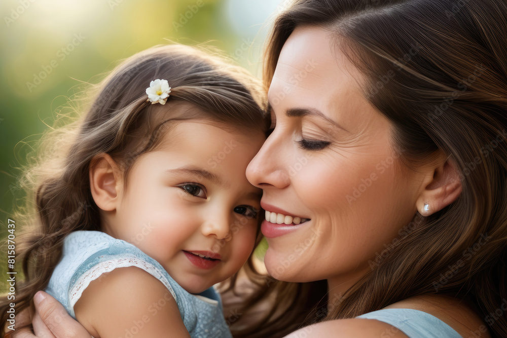 Portrait of happy mother and child, mother's day celebration Portrait of happy mother and child, mother's day celebration