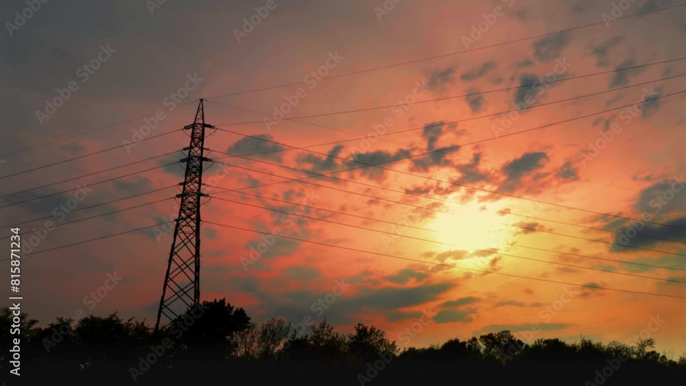Motionlapse - Spectacular red sunset in the woods Motionlapse - Spectacular red sunset in the woods