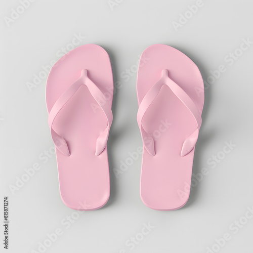 Slippers top view isolated on white background. flip-flop