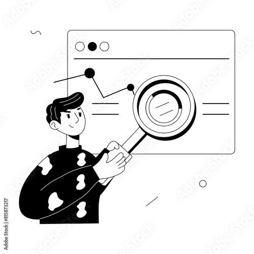A hand drawn mini illustration of market analysis 