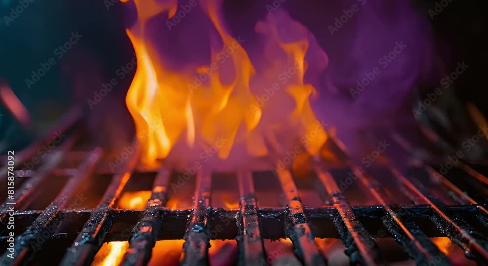 Grill grates ready for cooking with flames in the background. Concept Grilling, Flames, Outdoor Cooking, Grill Grates, Barbecue Grill grates ready for cooking with flames in the background. Concept Grilling, Flames, Outdoor Cooking, Grill Grates, Barbecue