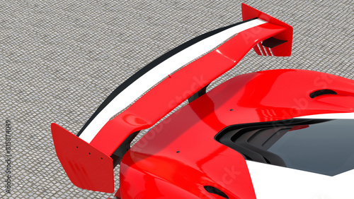 Modern Car part closeup isolated