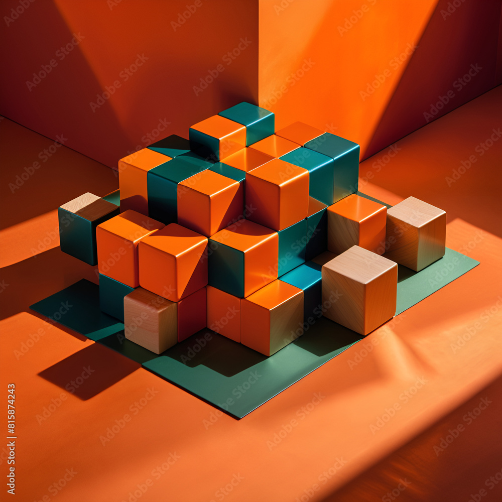 abstract background with cubes abstract background with cubes