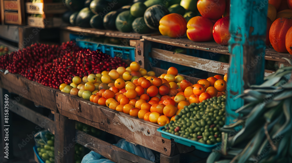 fruits and vegetables for use as illustrations in advertising materials. Generative AI Illustration fruits and vegetables for use as illustrations in advertising materials. Generative AI Illustration