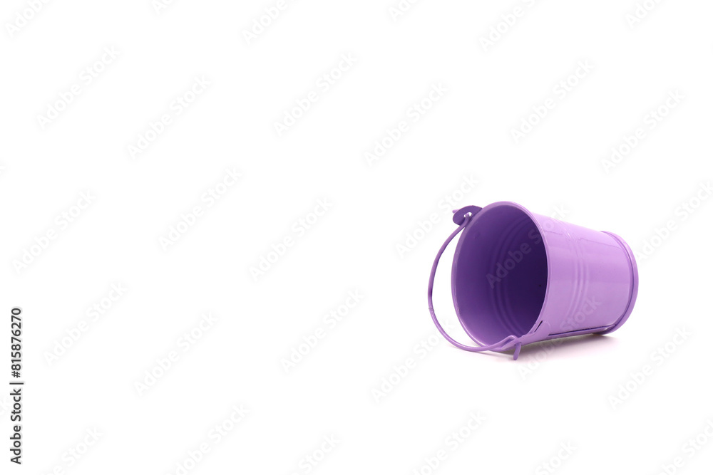 purple bucket on white background purple bucket on white background
