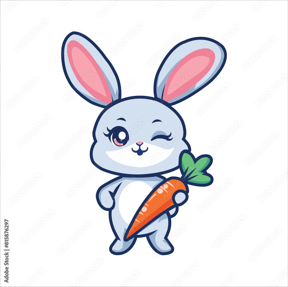 Cute rabbit logo design, vector logo design, illustration Cute rabbit logo design, vector logo design, illustration
