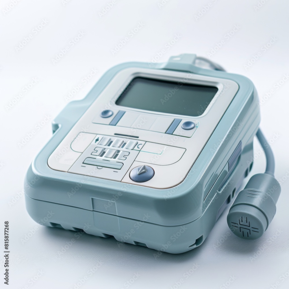 A small medical device with an embedded display and buttons A small medical device with an embedded display and buttons