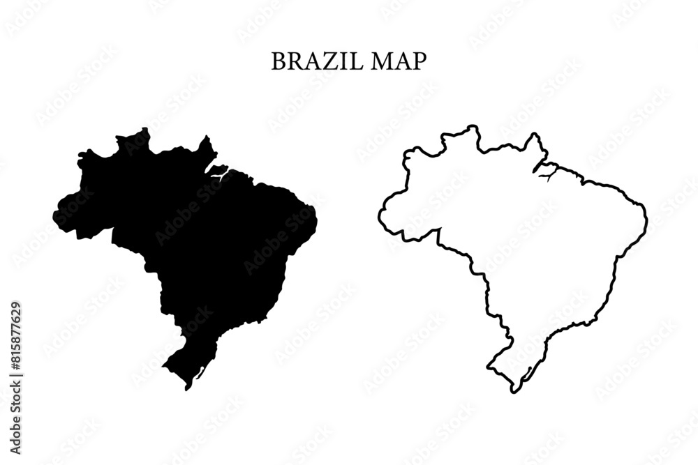 Obraz premium Brazil region map