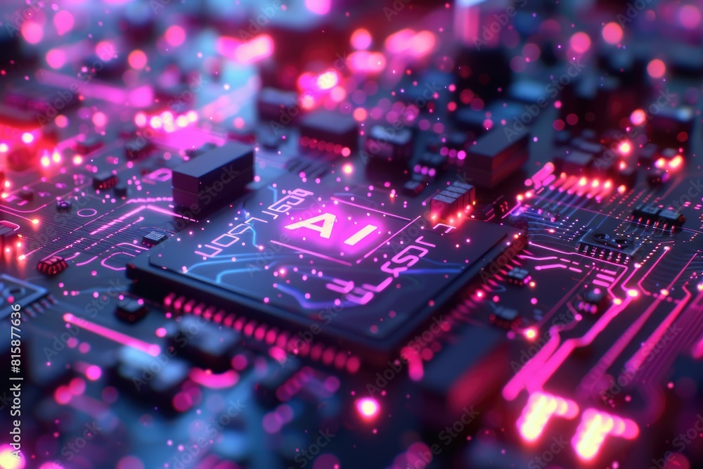 Artificial Intelligence (AI) concept, Abstract AI processor and quantum computer background. Artificial Intelligence (AI) concept, Abstract AI processor and quantum computer background.