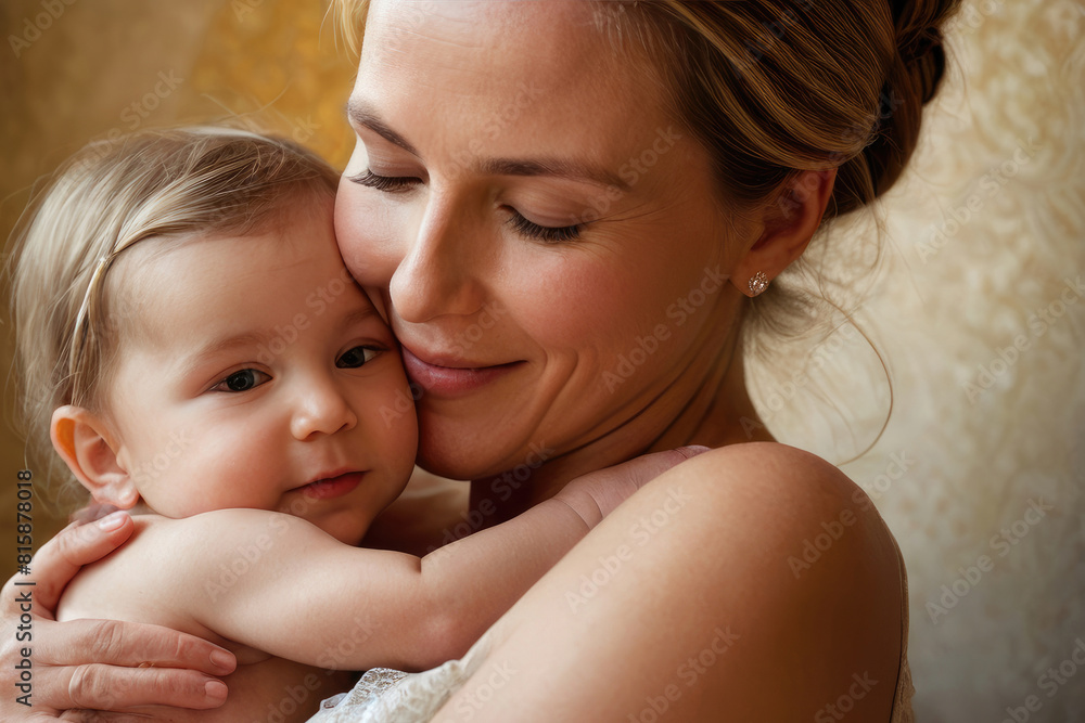 Portrait of happy mother and child, mother's day celebration Portrait of happy mother and child, mother's day celebration