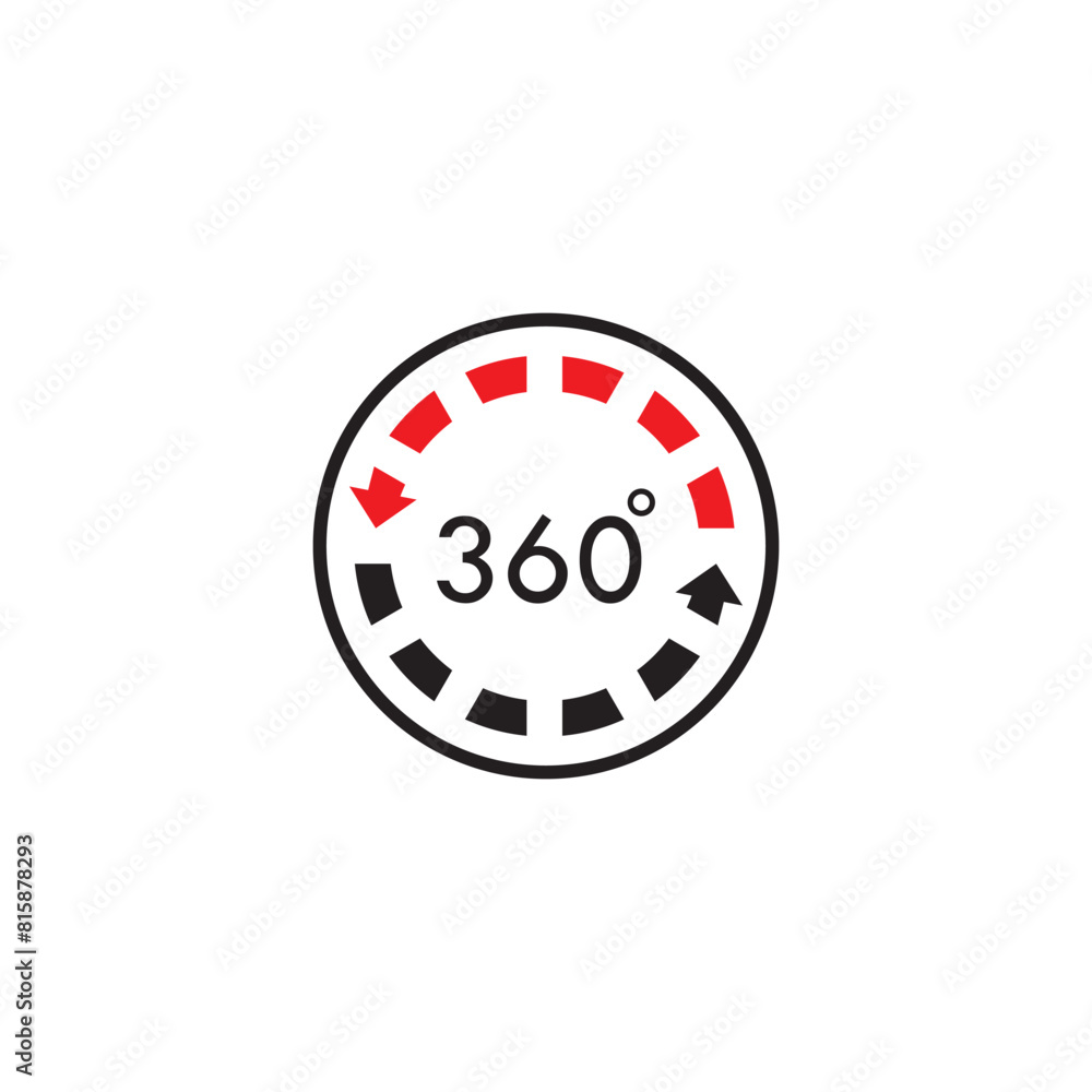 360 Degree View Related Vector Icons design template 360 Degree View Related Vector Icons design template