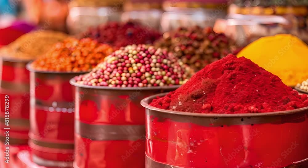 Experience the vibrant scents of a bustling Moroccan market in Marrakech. Concept Travel, Market, Marrakech, Culture, Scent Experience the vibrant scents of a bustling Moroccan market in Marrakech. Concept Travel, Market, Marrakech, Culture, Scent